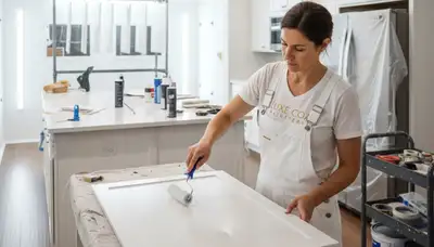 Professional cabinet painting and refinishing in Las Vegas, NV kitchen by expert painters