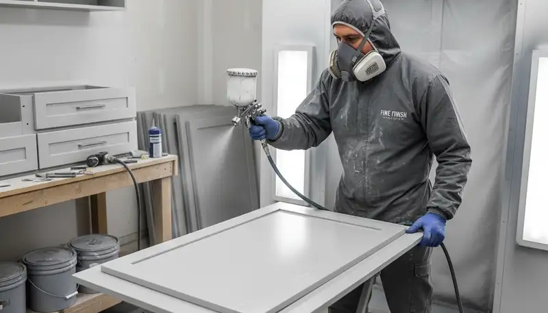Professional cabinet painting service in Las Vegas NV with durable kitchen refinishing results