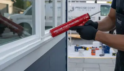 Professional caulking and sealing by house painters in Las Vegas, NV protecting exterior walls