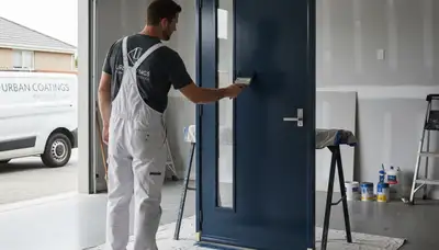Professional door painting service in Las Vegas NV enhancing curb appeal with durable exterior finishes