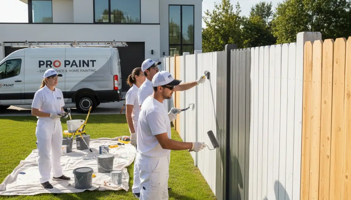 Professional fence painting with UV-resistant coatings in Las Vegas, NV desert climate