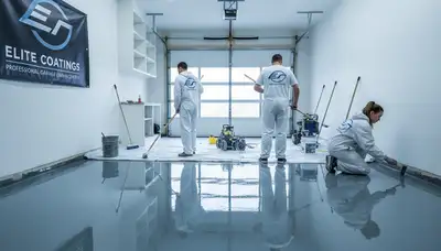 Epoxy garage floor coating in Las Vegas NV by Desert-Tough—durable, glossy finish for lasting protection