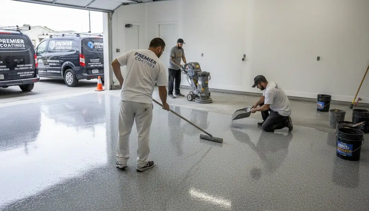 Professional epoxy garage floor coating in Las Vegas NV by Desert-Tough Painters