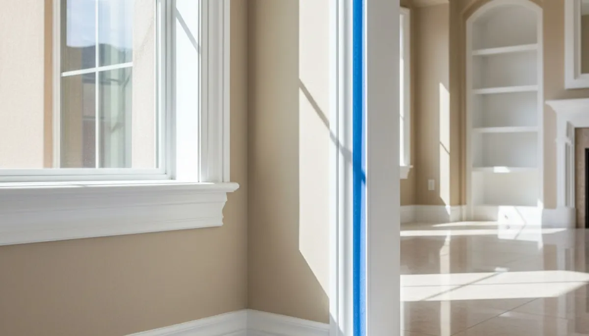 Professional interior trim painting with crisp lines and detail in a Las Vegas, NV modern home