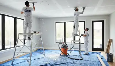 Professional popcorn ceiling removal in Las Vegas NV home by expert painting contractors