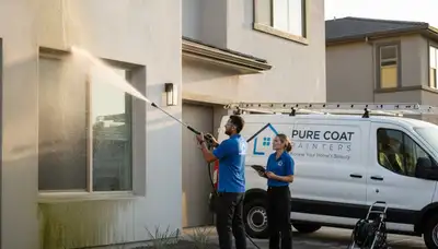 Professional pressure cleaning restoring home exterior in Las Vegas, NV desert climate