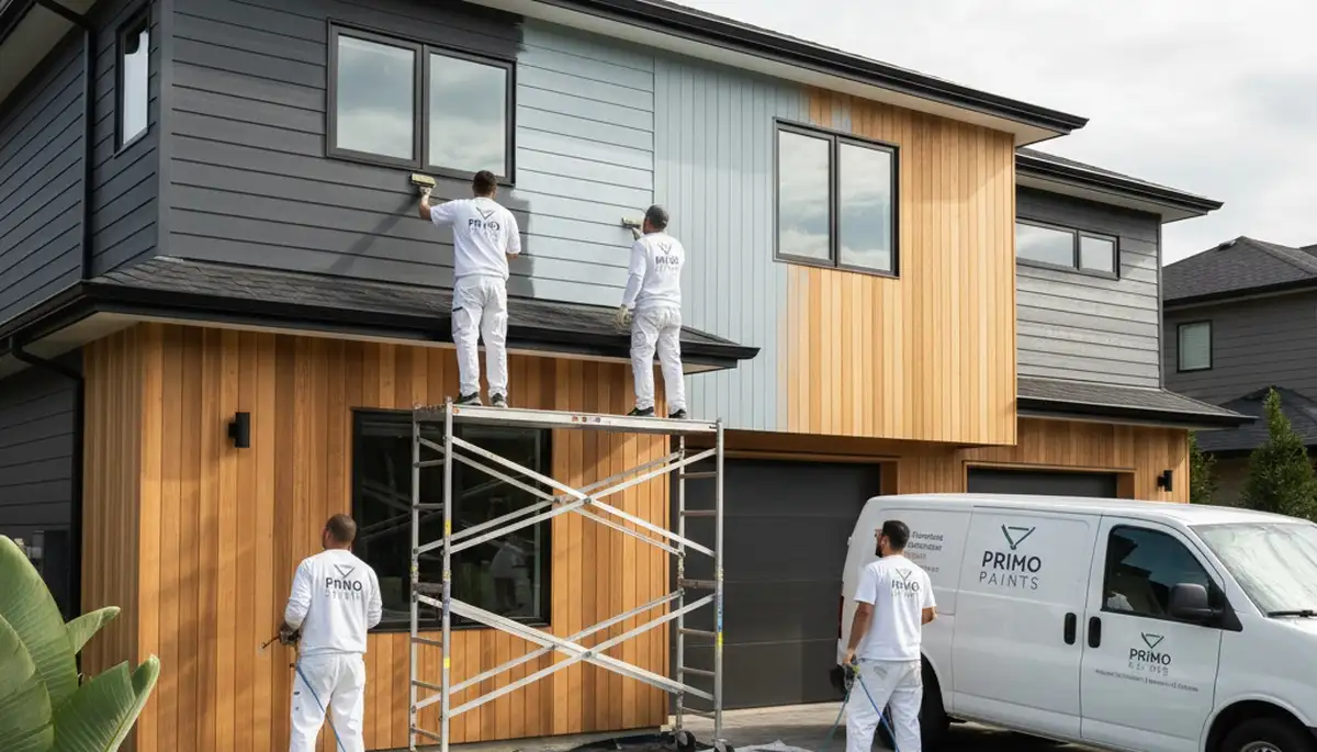 Professional siding painting in Las Vegas NV with UV-resistant finish by expert local painters